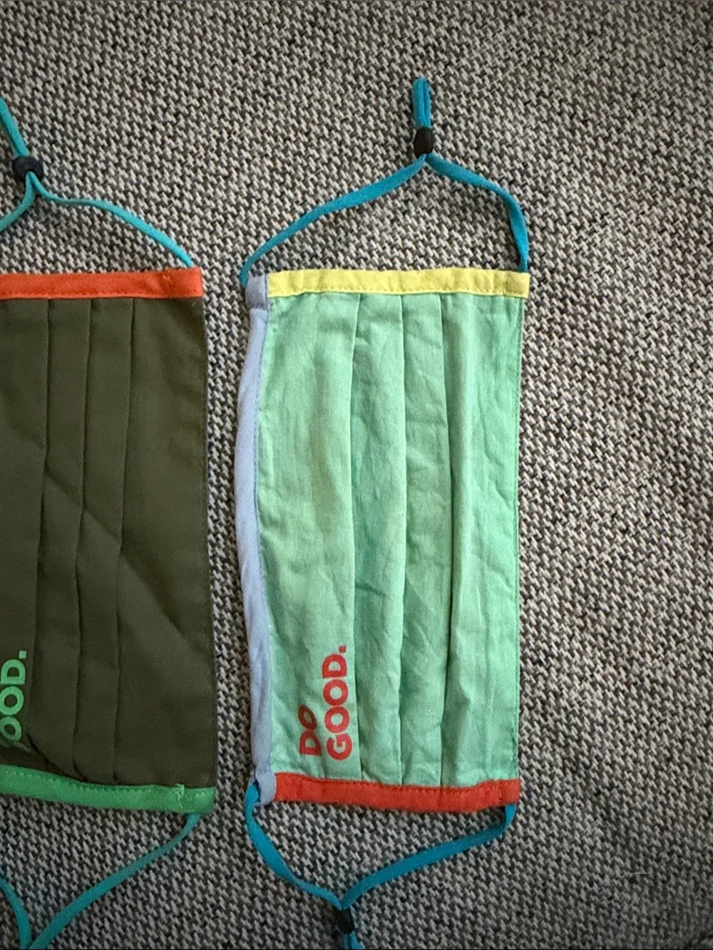 Do Good Cotopaxi Face Masks — multi colored, new w/o tags